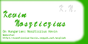 kevin noszticzius business card